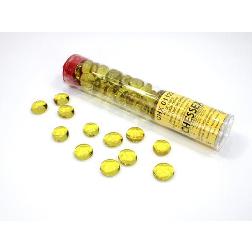 Chessex 1122 Translucent Yellow Glass Stones Qty 40 or more in 5 1/2" Tube (9003705565421)