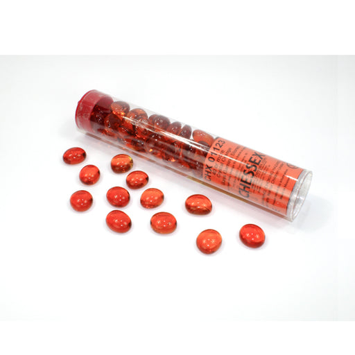 Chessex 1123 Translucent Orange Glass Stones Qty 40 or more in 5 1/2" Tube (9003705630957)