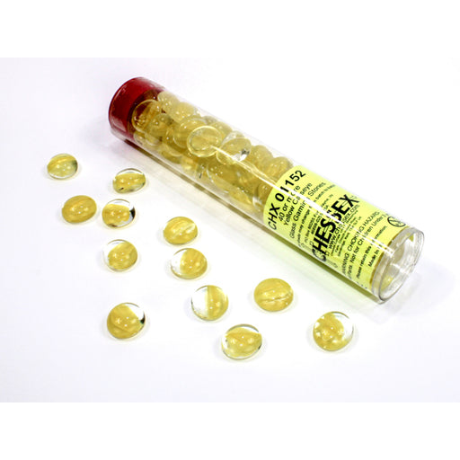 Chessex 1152 Catseye Yellow Glass Stones Qty 40 or more in 5 1/2" Tube (9003708186861)