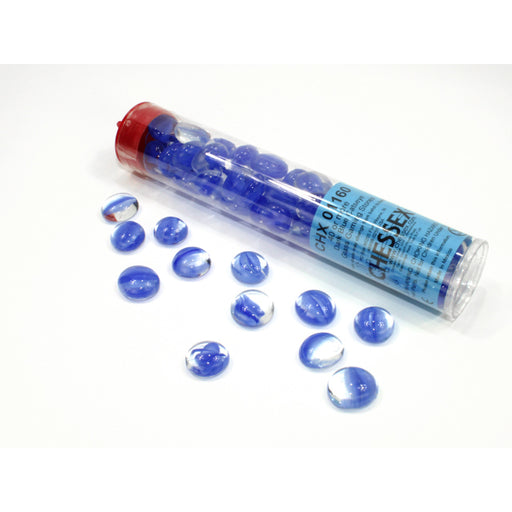 Chessex 1160 Catseye Dark Blue Glass Stones Qty 40 or more in 5 1/2" Tube (9003708350701)