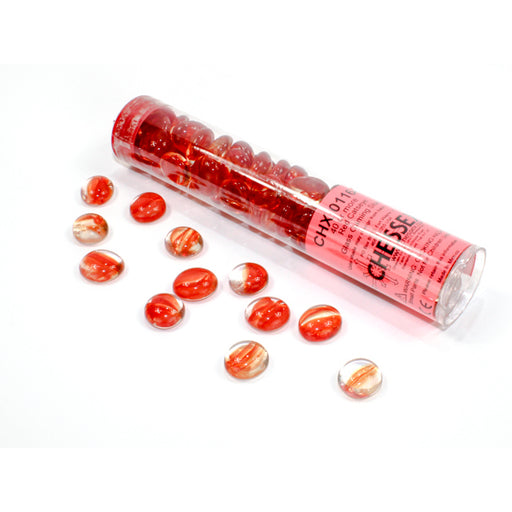 Chessex 1164 Catseye Red Glass Stones Qty 40 or more in 5 1/2" Tube (9003709858029)