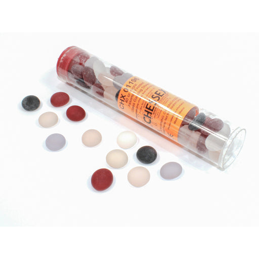 Chessex 1196 Frosted Assorted Colors Glass Stones Qty 40 or more in 5 1/2" Tube (9003711463661)