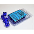 Chessex Translucent Blue/white Set of Ten d10s - CHX23276