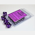 Chessex Translucent Purple/white Set of Ten d10s - CHX23277