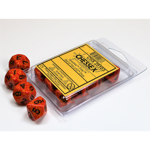 Chessex 25103 Speckled Fire Set of Ten d10s (9003713626349)