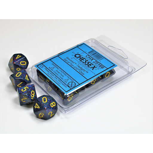 Chessex 25166 Speckled Twilight Set of Ten d10s (9003714904301)