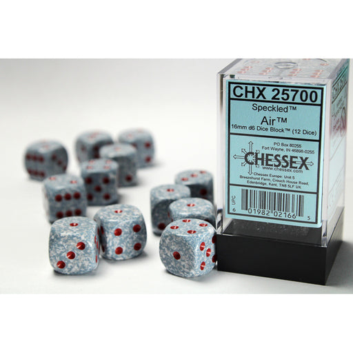 Chessex 25700 Speckled 16mm d6 Air Dice Block (12 dice) (9003718901997)
