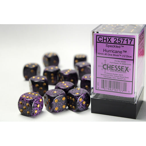 Chessex 25717 Speckled 16mm d6 Hurricane Dice Block (12 dice) (9003719459053)