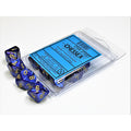 Chessex Scarab Royal Blue/gold Set of Ten d10s - CHX27227