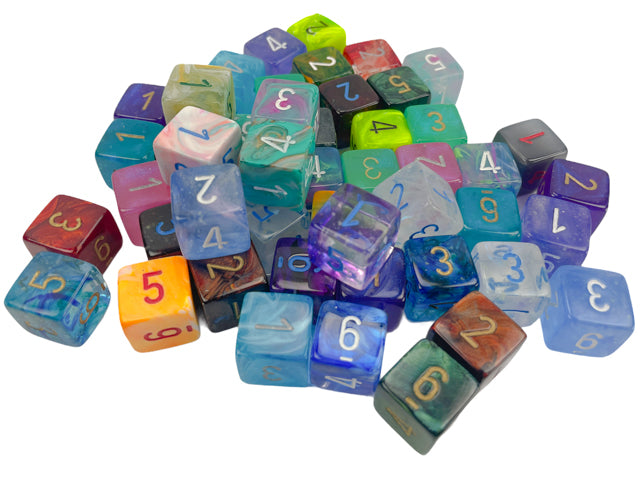 Chessex 29206 Bag of 50 assorted Signature d6 Dice (9003758125293)