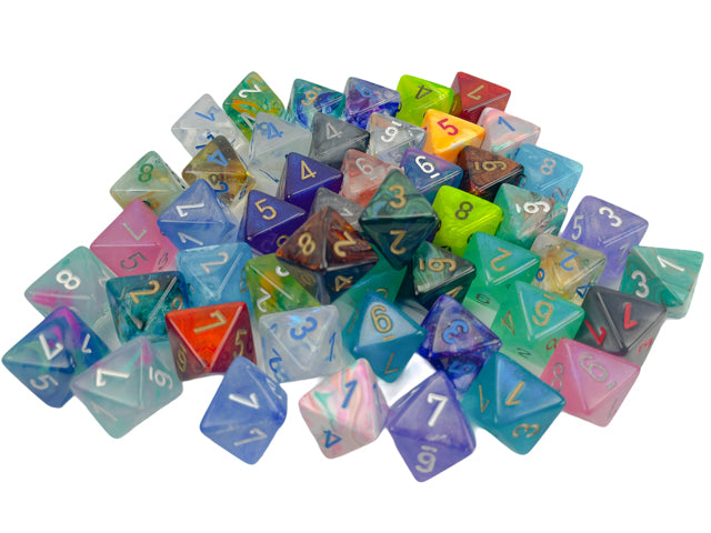 Chessex 29208 Bag of 50 assorted Signature d8 Dice (9003757699309)