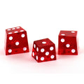 Chessex 25mm Crooked Dice Transparent red w/white - CHXKOP07009