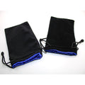 Chessex 5" X 8" Velvet bag Black w/blue - CHXKOP09916