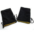Chessex 5" X 8" Velvet Bag Black w/gold - CHXKOP09917