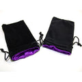 Chessex 5" X 8" Velvet Bag Black w/purple - CHXKOP09918