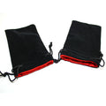 Chessex 5" X 8" Velvet Bag Black w/red - CHXKOP09919
