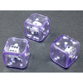 Chessex 19mm Double Dice Purple/white - CHXKOP10301