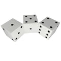 Chessex 50mm Foam Square Cornered w/Pips Die White/black - CHXKOP10944
