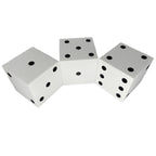 Chessex 50mm Foam Square Cornered w/Pips Die White/black - CHXKOP10944