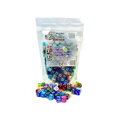 Chessex 112 Pound-O-12mm d6 Dice (Each bag contains one pound of 12mm dice) (9003754717421)