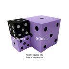 Chessex 50mm Foam Square Cornered w/Pips Die White/black - CHXKOP10944