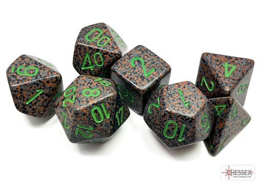 Chessex 25310 Earth Speckled Polyhedral 7-Die Set (9003715789037)