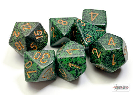 Chessex 25335 Golden Recon Speckled Polyhedral 7-Die S (9003716641005)