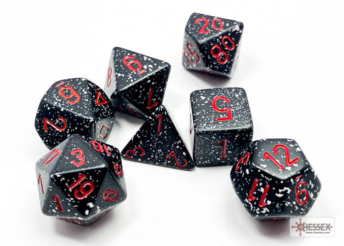 Chessex 25308 Space Speckled Polyhedral 7-Die Set (9003715625197)