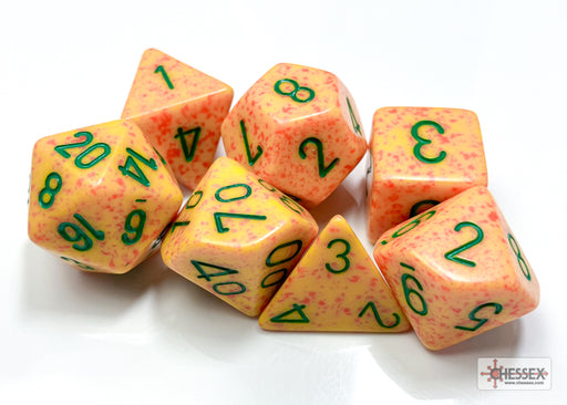 Chessex 25312 Lotus Speckled Polyhedral 7-Die Set (9003715952877)