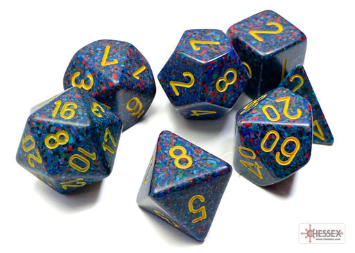 Chessex 25366 Twilight Speckled Polyhedral 7-Die Set (9003717066989)