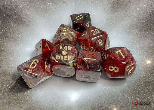 Chessex 30064 Borealis Polyhedral Cosmos/gold 7-Die Set (with bonus die) (9003761598701)