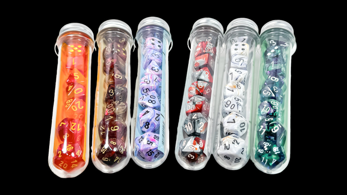 Chessex Lab Dice 8 Polyhedral Dice Set Sampler (18 sets - 3 of each color) - CHX30818