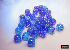 Chessex Nebula Aura/white Luminary 12mm d6 Dice Block (36 dice) - CHX27967