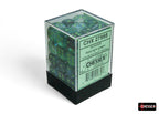 Chessex Borealis Kelp/light green Luminary 12mm d6 Dice Block (36 dice) - CHX27995