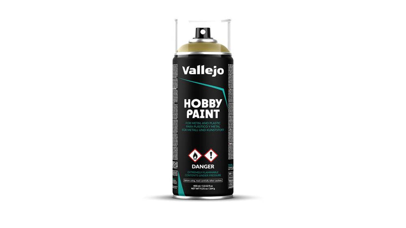 Vallejo AV28001 Aerosol Spray Primer - Panzer Yellow 400ml - Hobby City NZ (9004810502381)