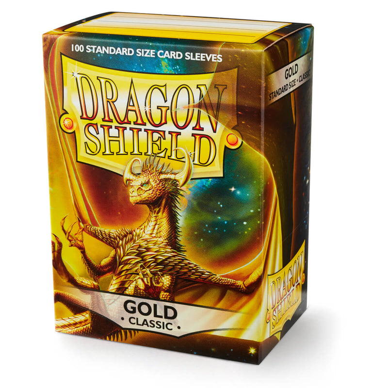 Dragon Shield AT-10006 Sleeves (100) Gold Classic - Hobby City NZ (9003889393901)