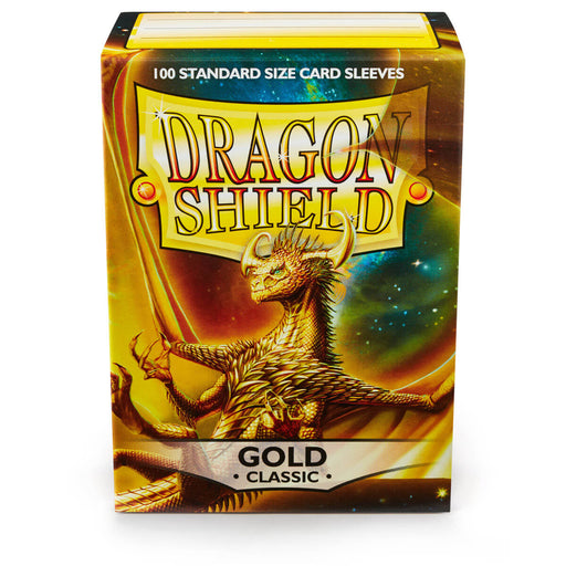 Dragon Shield AT-10006 Sleeves (100) Gold Classic - Hobby City NZ (9003889393901)