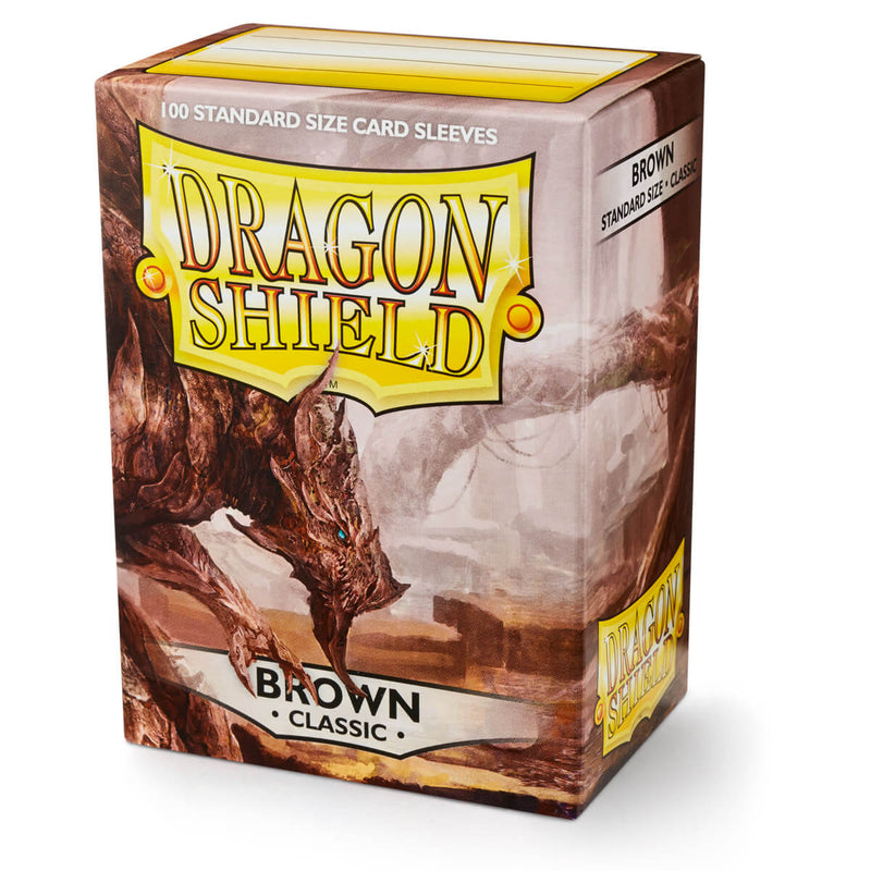 Dragon Shield AT-10011 Sleeves (100) Brown Classic - Hobby City NZ (9003889524973)