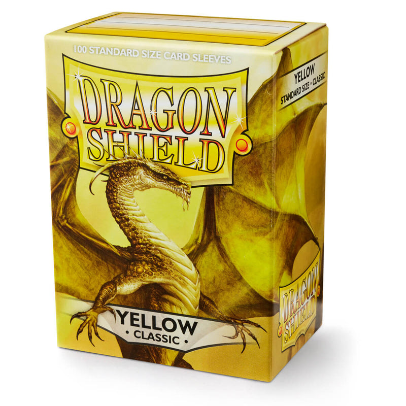 Dragon Shield AT-10014 Sleeves (100) Yellow Classic - Hobby City NZ (9003889557741)