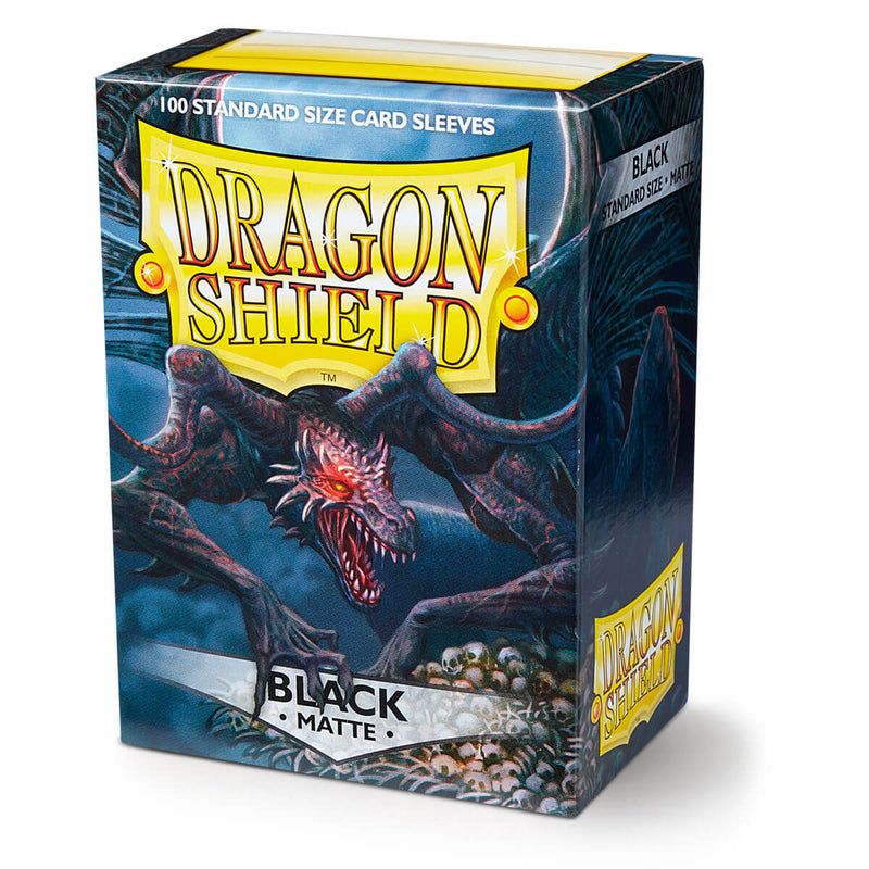 Dragon Shield AT-11002 Sleeves (100) Black Matte - Hobby City NZ (9004778324205)