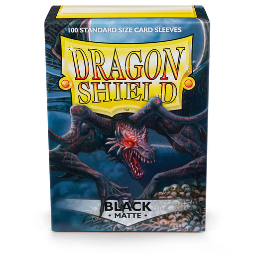 Dragon Shield AT-11002 Sleeves (100) Black Matte - Hobby City NZ (9004778324205)