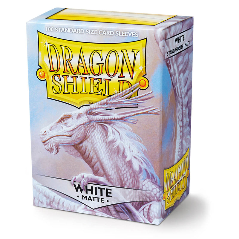Dragon Shield AT-11005 Sleeves (100) White Matte - Hobby City NZ (9003890770157)