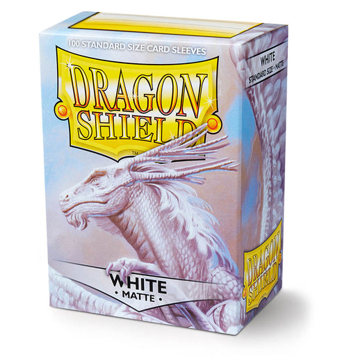 Dragon Shield AT-11005 Sleeves (100) White Matte - Hobby City NZ (9003890770157)