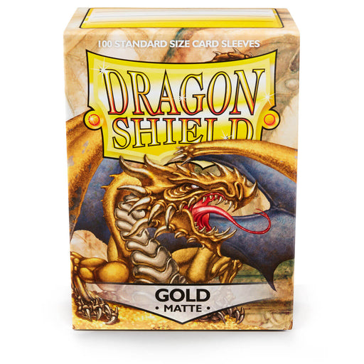 Dragon Shield AT-11006 Sleeves (100) Gold Matte - Hobby City NZ (9003890802925)