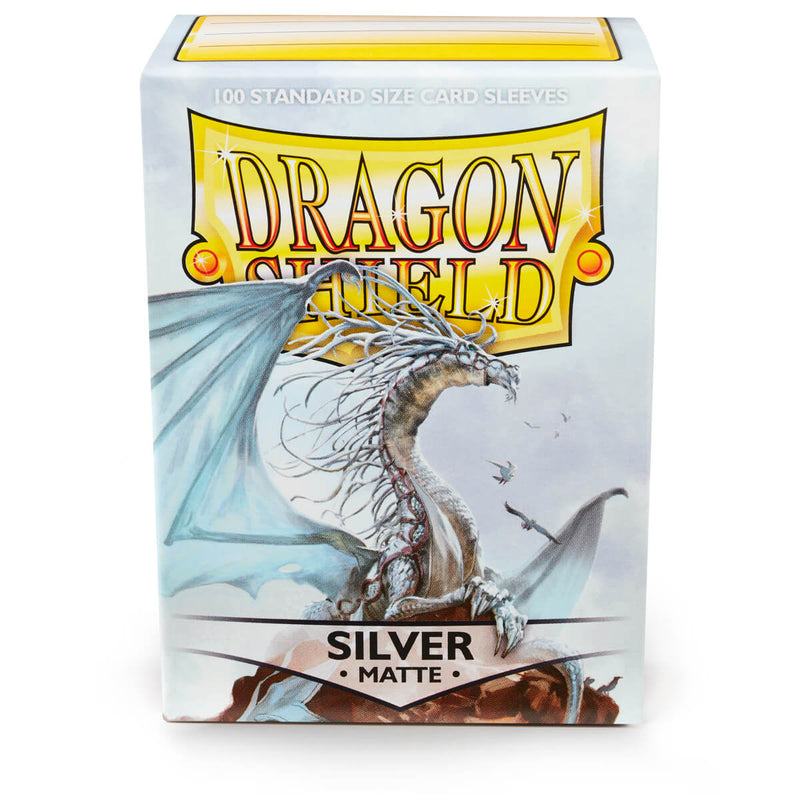 Dragon Shield AT-11008 Sleeves (100) Silver Matte - Hobby City NZ (9003890901229)