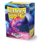 Dragon Shield AT-11009 Sleeves (100) Purple Matte - Hobby City NZ (9003890933997)