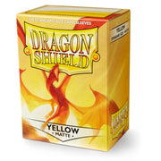 Dragon Shield AT-11014 Sleeves (100) Yellow Matte - Hobby City NZ (9003891065069)