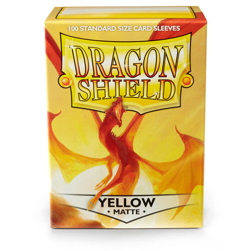Dragon Shield AT-11014 Sleeves (100) Yellow Matte - Hobby City NZ (9003891065069)