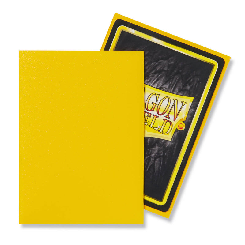 Dragon Shield AT-11014 Sleeves (100) Yellow Matte - Hobby City NZ (9003891065069)