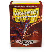 Dragon Shield AT-11021 Sleeves (100) Crimson Matte - Hobby City NZ (9003891425517)